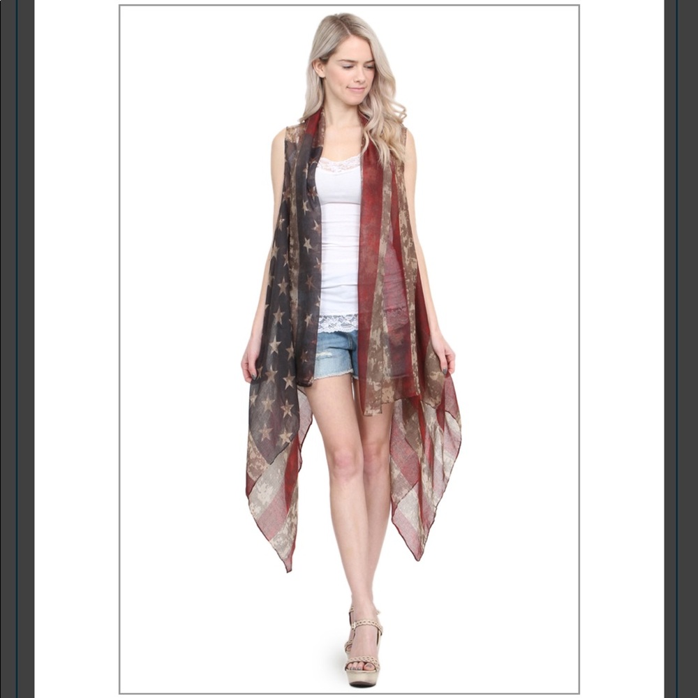 Patriotic Flowy Cardigan 🌺Sale